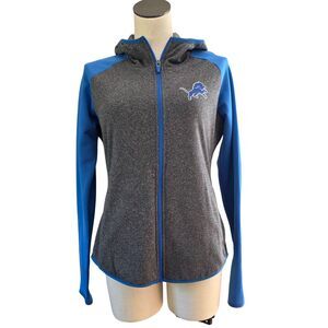 Detroit Lions Team Apparel Women's Zip Lightweight Jacket Hoodie Size S NFL
